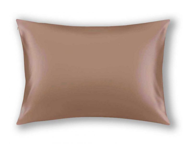 Наволочка из 100% натурального шелка. Цвет: Капучино 22 мм. Размер 50*70 см, фото 1