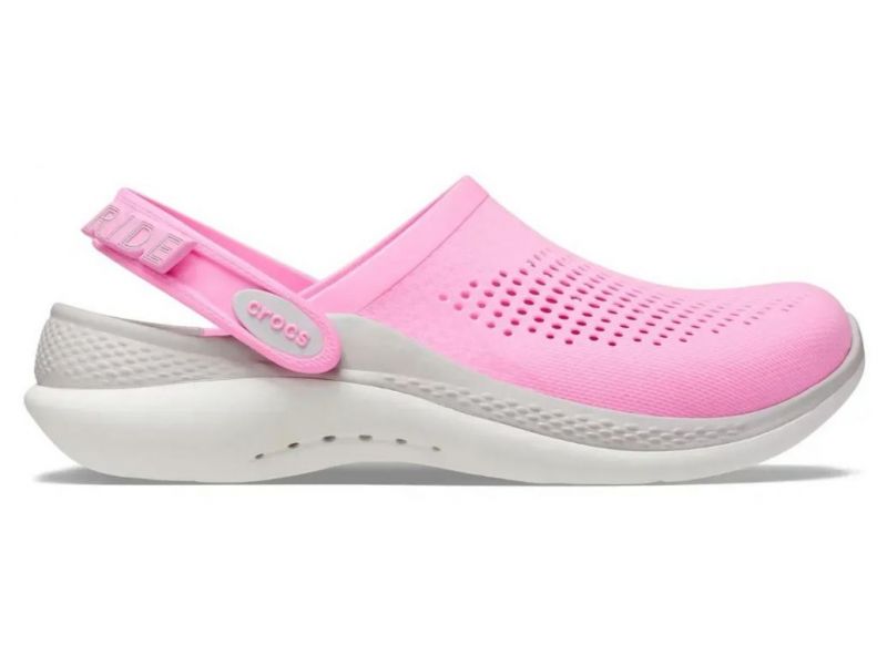 Бічний вид Crocs LiteRide 360 рожеві Taffy, жіночі сабо
