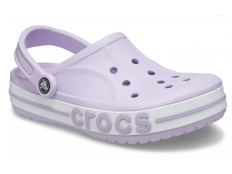 Сабо Crocs Bayaband светло-фиолетовые — унисекс модель, вид спереди, оригинал