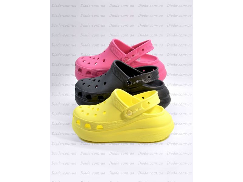 Крокс классик Краш сабо жёлтые Crocs Classic Crush Clog Sulphur арт. 207521 крокс класік краш жовті жіночі