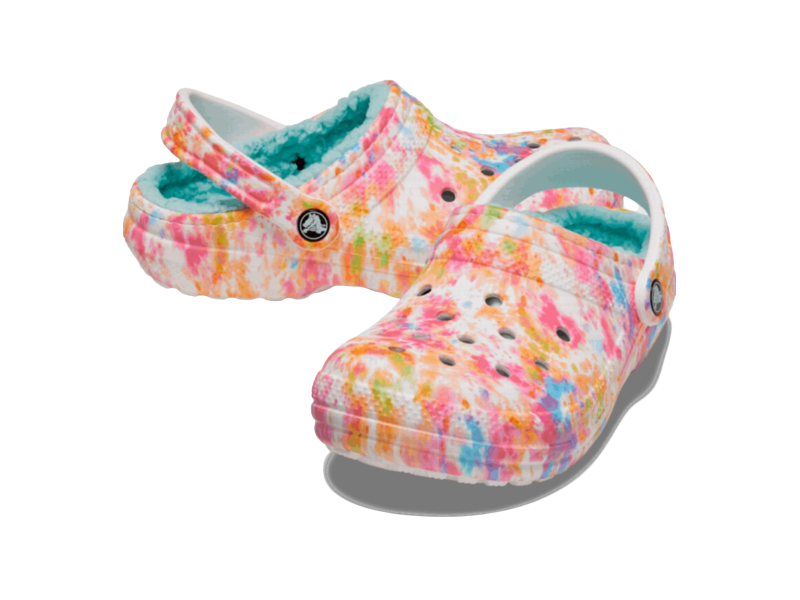 Classic tie dye lined crocs store