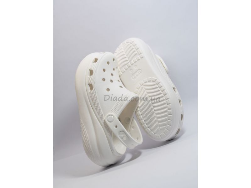 Крокс классик краш сабо белые Crocs Classic Crush Clog White арт. 207521, фото 3
