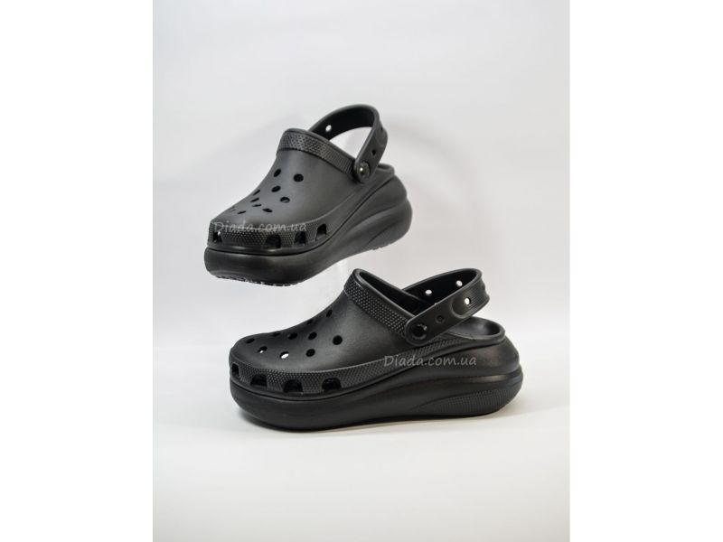Women's Crocs CRUSH CLOG Кроксы черные, фото 3