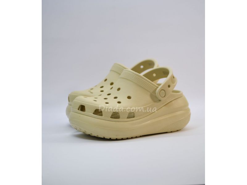 Women's Crocs CRUSH CLOG Кроксы бежевые, фото 3