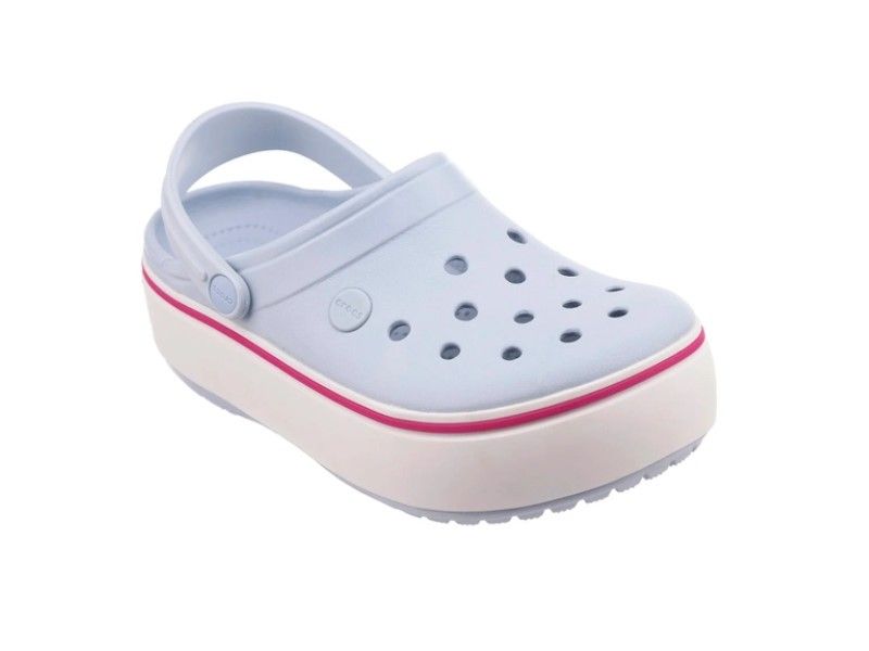 ᐈ Кроксы женские голубые с белой платформой Сабо Crocs Platform ...