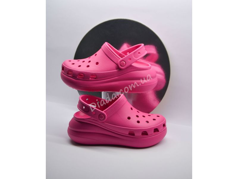 Женские Крокс краш сабо розовые Crocs Classic Crush JUICE арт. 207521, фото 2