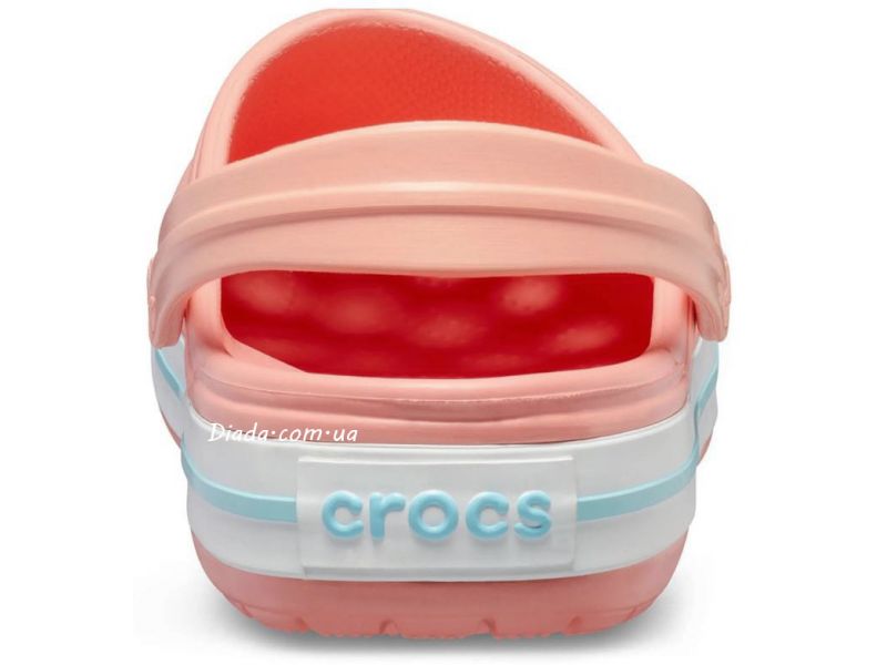 Задній вигляд Crocs Crocband Kids Melon/Ice Diada — Задний вид Crocs Crocband Kids Melon/Ice Diada