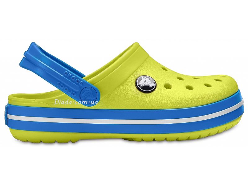 Crocs Crocband Kids Tennis Ball Green/Ocean – Детские кроксы зелёные (салатовые) оригинал, фото 1