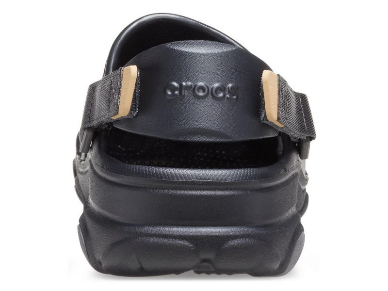 Crocs All-Terrain Black — вид сзади с фиксирующим ремешком Turbo Strap, оригинал