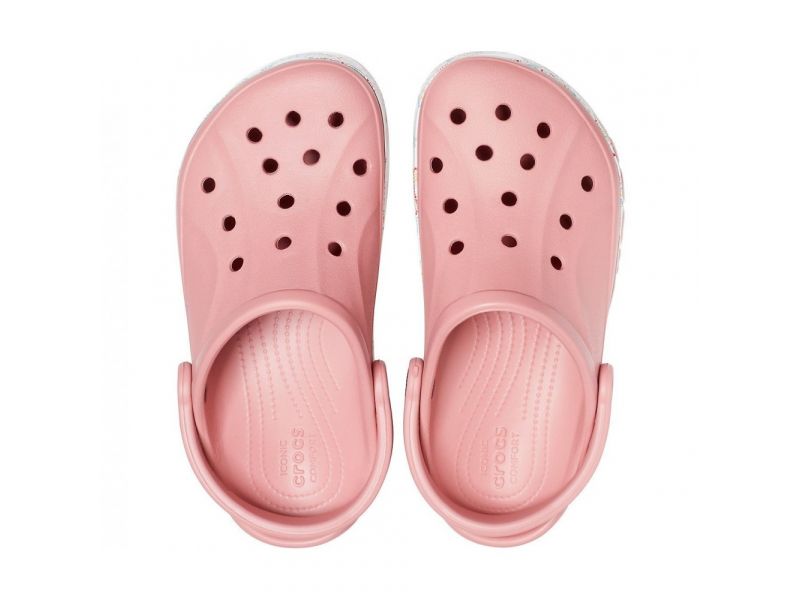 Оригинальные Crocs Bayaband Bandana Blossom — розовые женские сабо вид верха