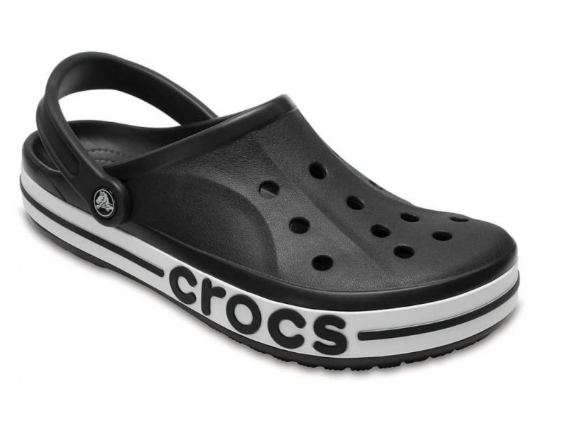 Крокси Crocs Bayaband чорні — унісекс модель, вигляд спереду, оригінал