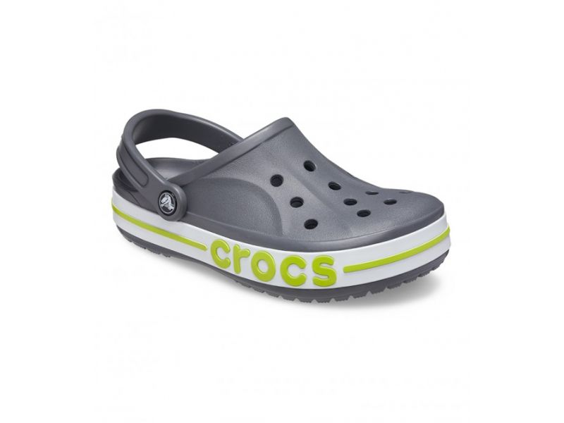 Кроксы Crocs Bayaband серого цвета — вид спереди, оригинал