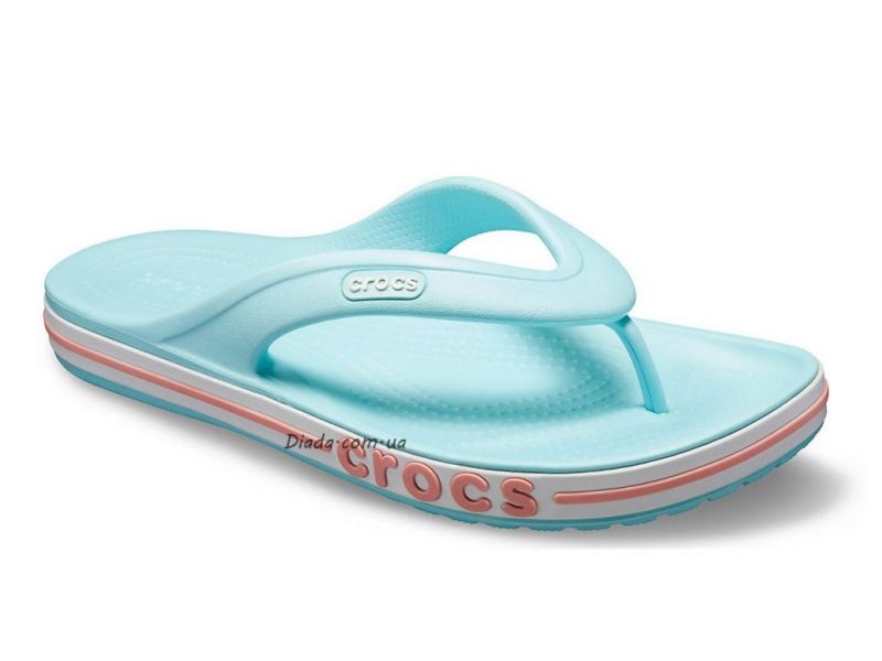 Crocs Bayaband Flip Ice Blue/Melon арт. 205393 — Крокс Шлепанцы Вьетнамки Баябенд голубые (бирюзовые), фото 2