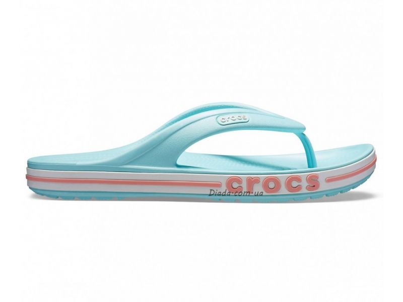 Crocs Bayaband Flip Ice Blue/Melon арт. 205393 — Крокс Шлепанцы Вьетнамки Баябенд голубые (бирюзовые), фото 1