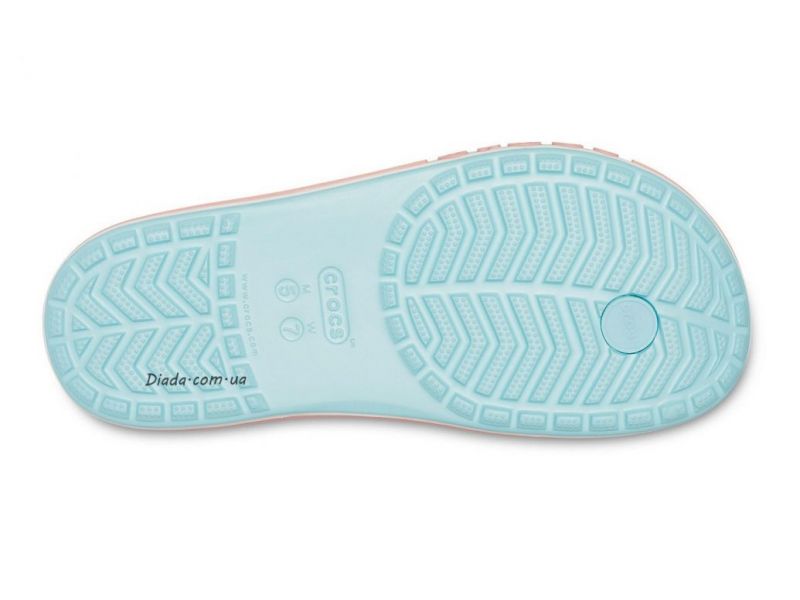 Crocs Bayaband Flip Ice Blue/Melon арт. 205393 — Крокс Шлепанцы Вьетнамки Баябенд голубые (бирюзовые), фото 5