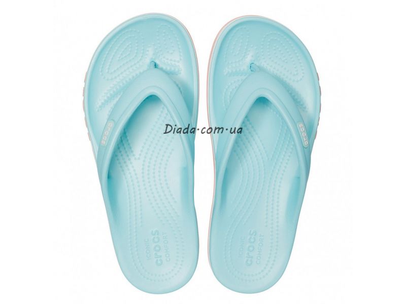 Crocs Bayaband Flip Ice Blue/Melon арт. 205393 — Крокс Шлепанцы Вьетнамки Баябенд голубые (бирюзовые), фото 4