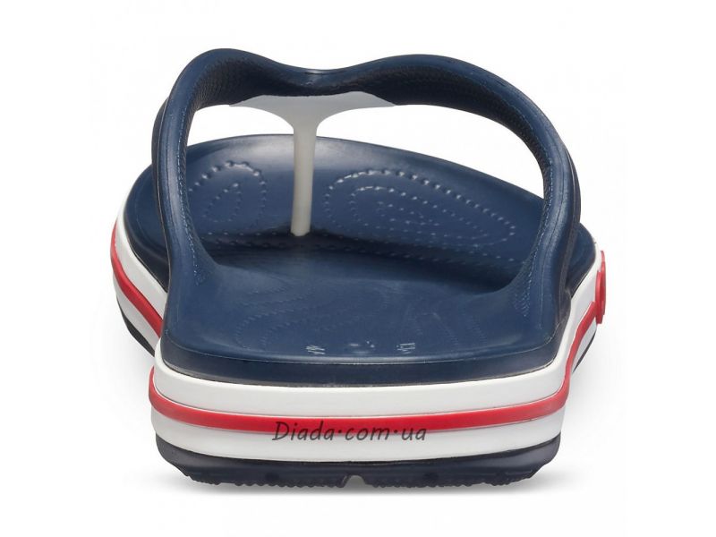Crocs Bayaband Flip Navy — удобные мужские сабо-вьетнамки Crocs, вид сзади, оригинал