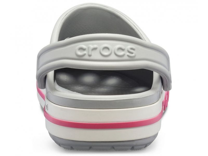 Сабо Crocs Bayaband Light Grey/Candy Pink — вид сзади, оригинал
