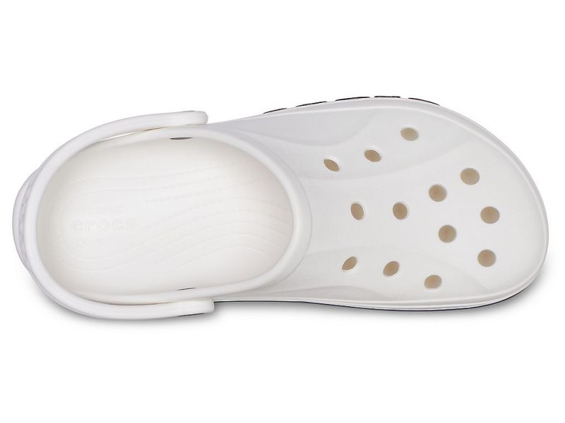 Crocs Bayaband White — белые унисекс сабо, вид сверху, оригинальные