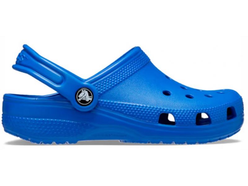 Crocs Classic Kids Clog Blue — боковой вид синих детских сабо