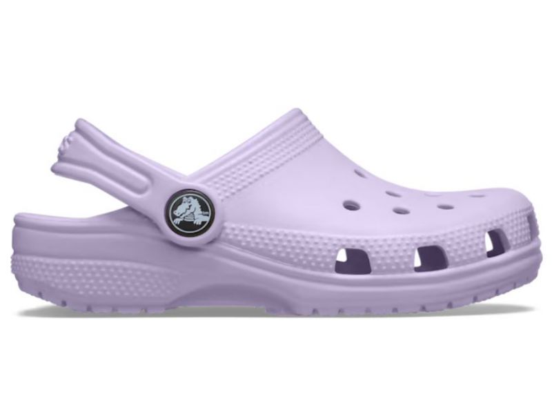 Crocs Classic Kids Clog Lavander — боковий вигляд дитячих сабо лавандового кольору