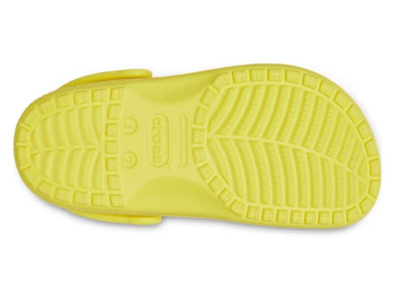 Crocs Classic Kids Clog Lemon — підошва дитячих сабо