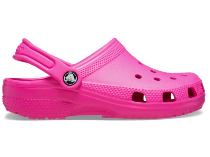 Crocs Classic Kids Clog Pink — боковий вигляд рожевих дитячих сабо