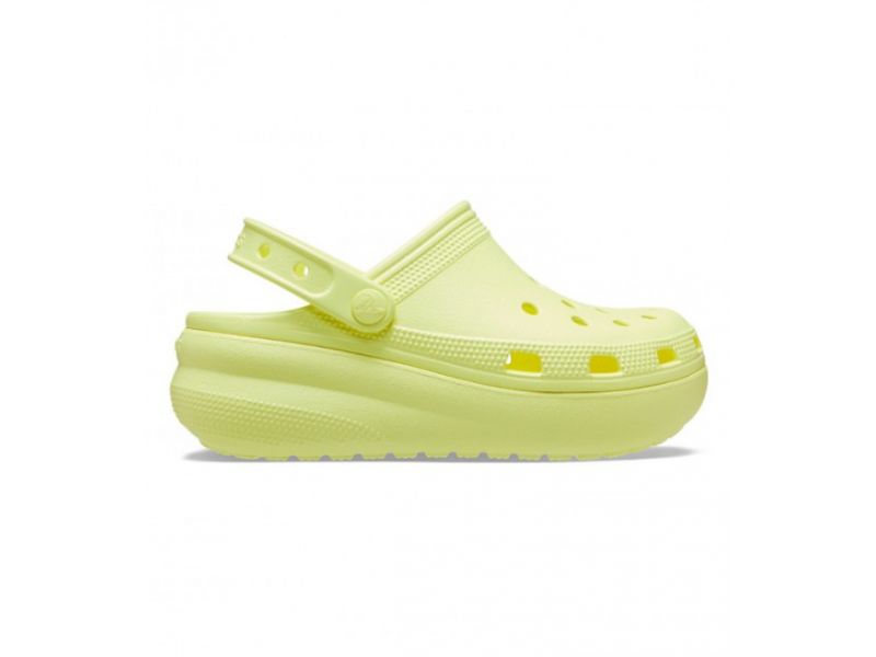 Crocs Classic Kids Cutie Sulphur — боковий вигляд дитячих сабо жовтого кольору