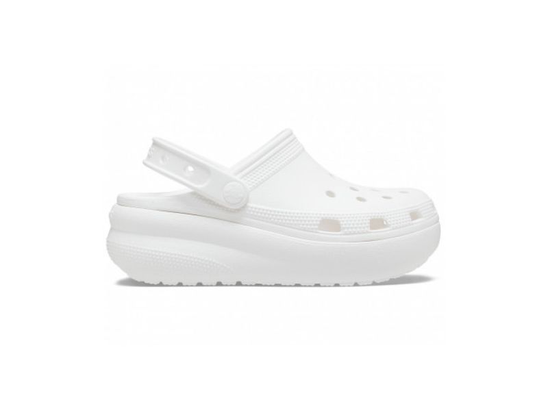 Crocs Classic Kids Cutie White — боковий вигляд білих дитячих сабо