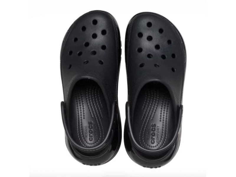 Верх сабо Crocs Mega Crush черного цвета
