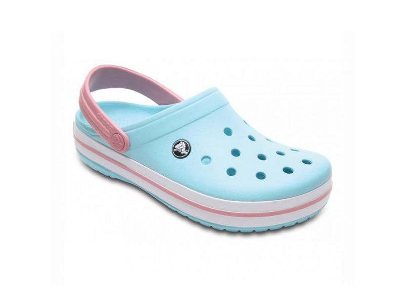 Кроксы Crocband Ice Blue с белой подошвой спереди