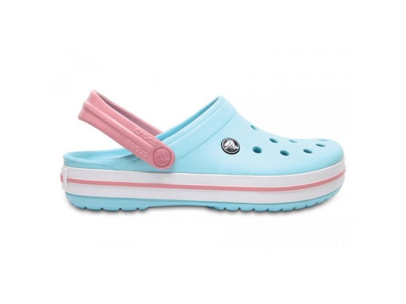 Голубые сабо Crocs Crocband Ice Blue сбоку