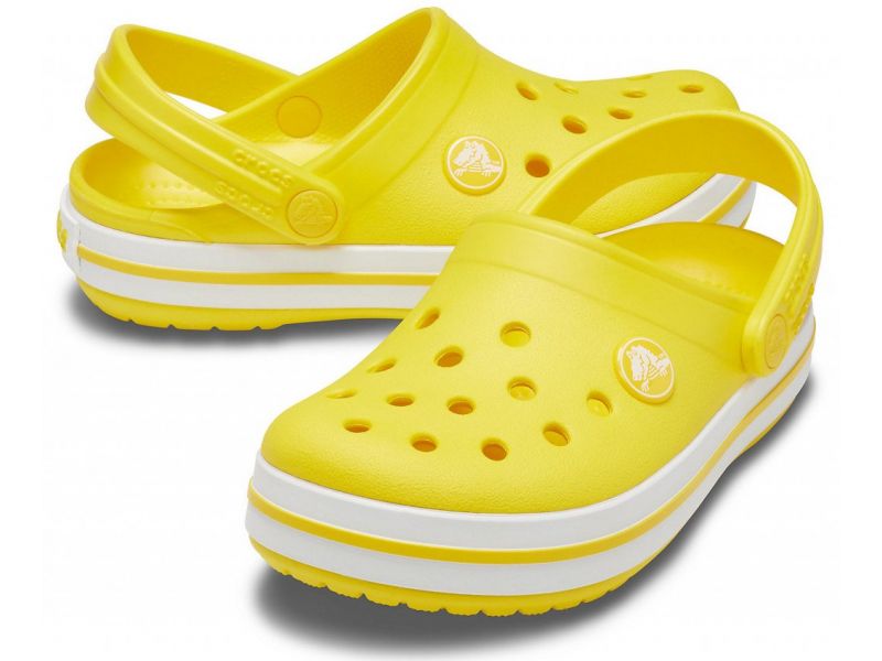 Пара сабо Crocband лимонного цвета
