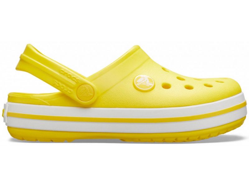 Лимонные сабо Crocs Crocband Lemon/White сбоку