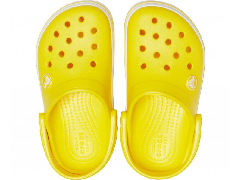 Верх кроксов Crocband Lemon White