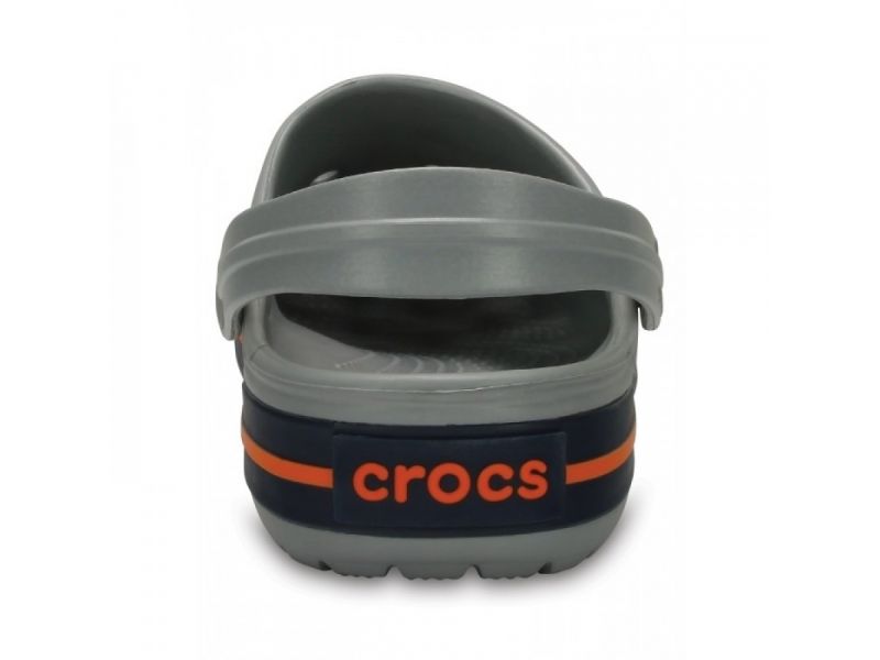 Crocs Crocband Light Grey Black Orange сзади
