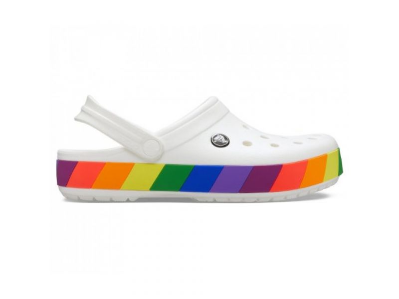 вид сбоку Crocs Rainbow Block Clog