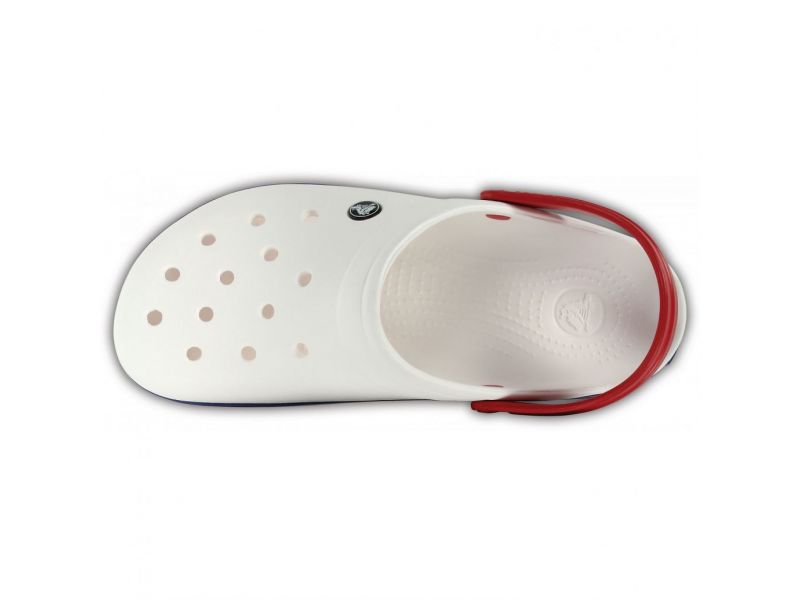 Crocs Crocband White Blue сверху