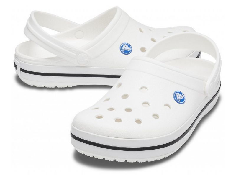 Пара сабо Crocband белого цвета