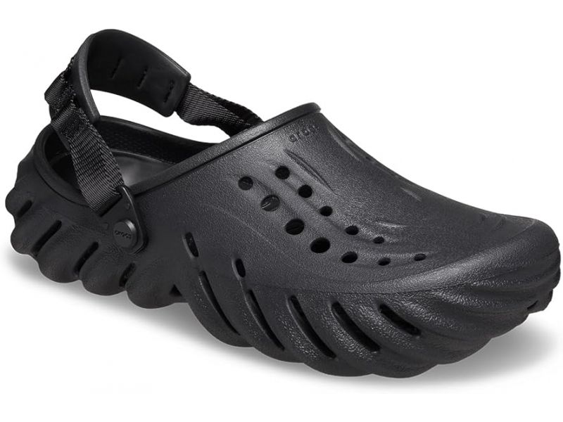 Сабо Crocs Echo Desert Black — вид спереди, оригинал