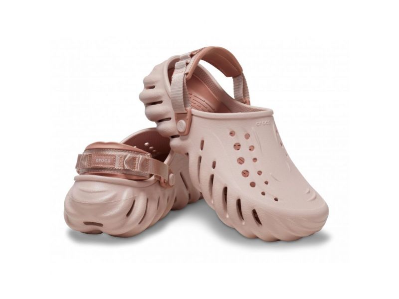 Пара сабо Crocs Echo Peach — персиковые кроксы, оригинал