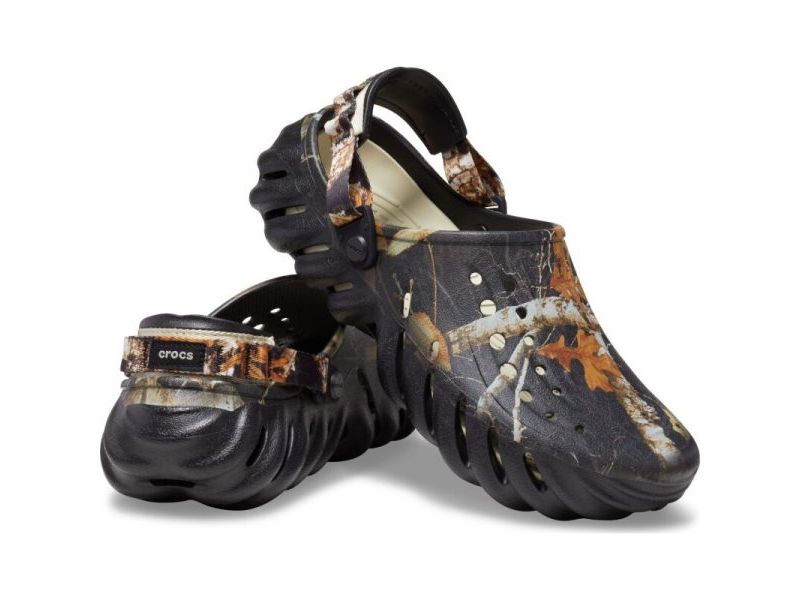 Пара Crocs Echo Realtree Black — унисекс кроксы с камуфляжем Realtree
