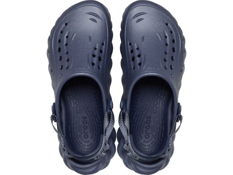 Crocs Echo Clog Storm — вид сверху, оригинальные синие сабо