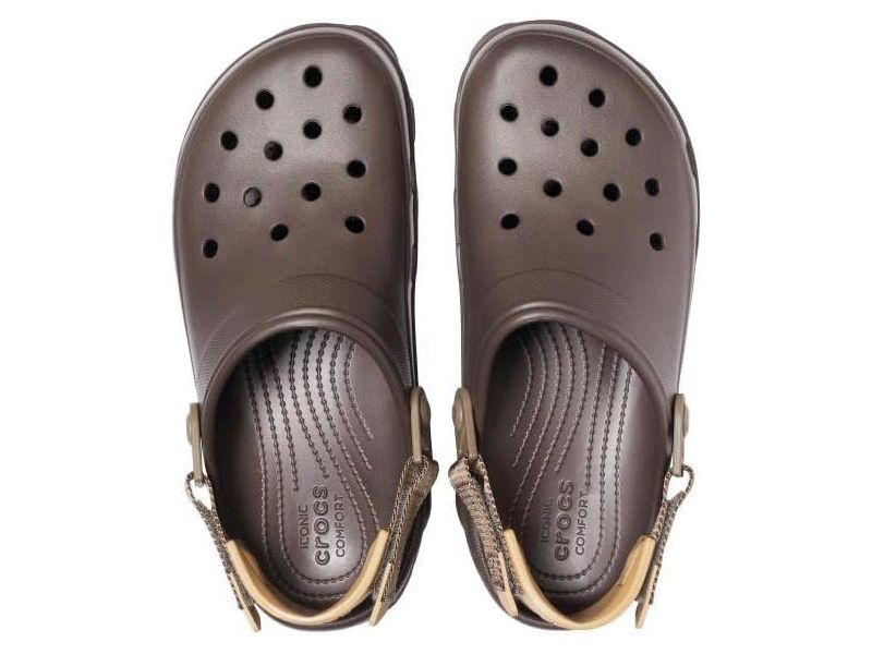 Crocs All-Terrain Espresso — вид сверху, эргономичная форма