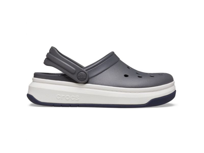 Crocs Full Force Grey — сабо сбоку, серый цвет, стильная форма