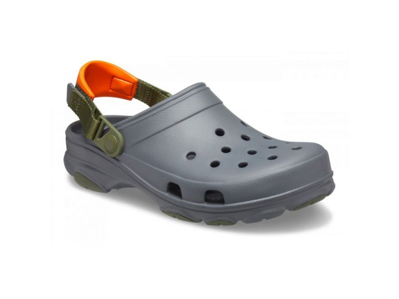 Crocs Grey/Multi — вид спереди, вентиляционные отверстия, оригинальная модель
