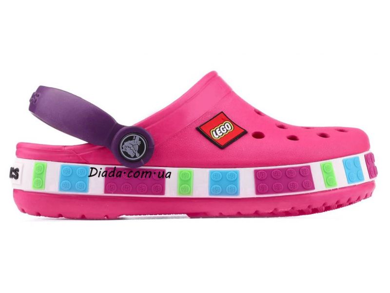 Детские Crocs LEGO Fuchsia сбоку