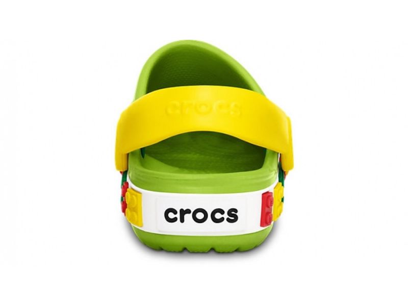 Crocs LEGO Green детские сзади