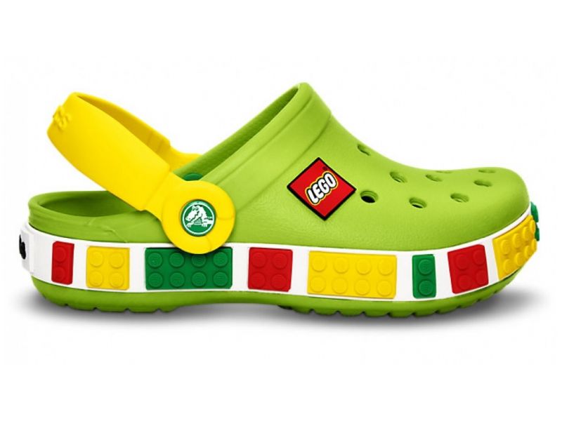 Детские Crocs LEGO Green сбоку