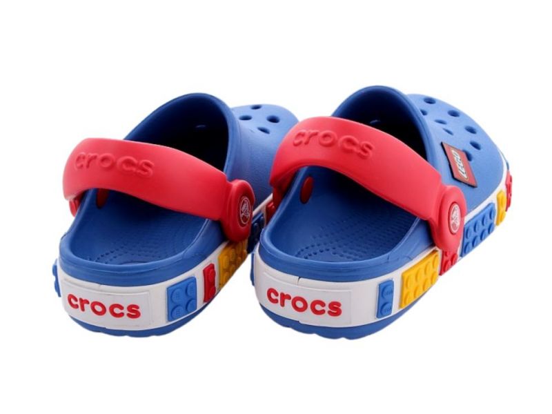 Детские кроксы с лего-дизайном, задняя часть